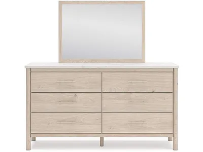 Cadmori Queen Panel Bed, Dresser, Mirror and Nightstand