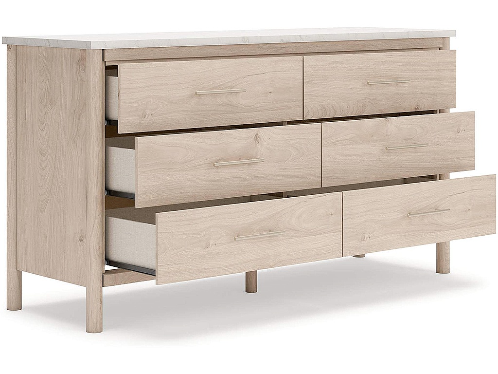 Cadmori King Upholstered Panel Bed, Dresser and Nightstand - image 3