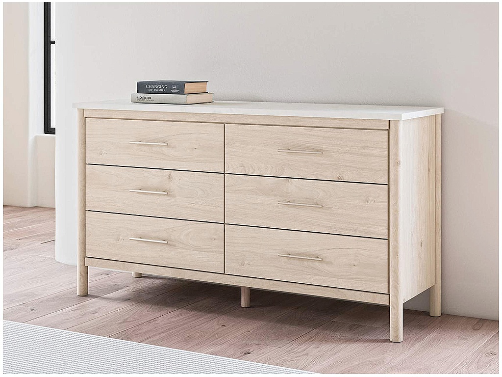 Cadmori King Upholstered Panel Bed, Dresser and Nightstand - image 20