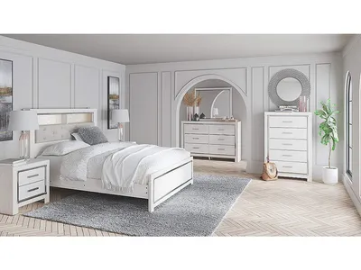 Altyra Queen Panel Bookcase Bed, Dresser and Mirror