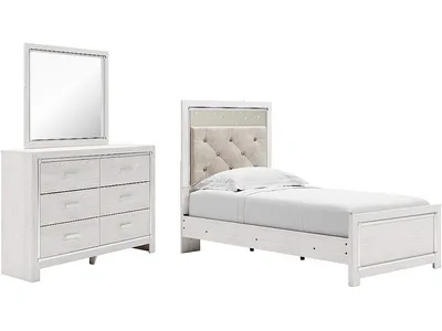 Altyra Twin Panel Bed, Dresser and Mirror