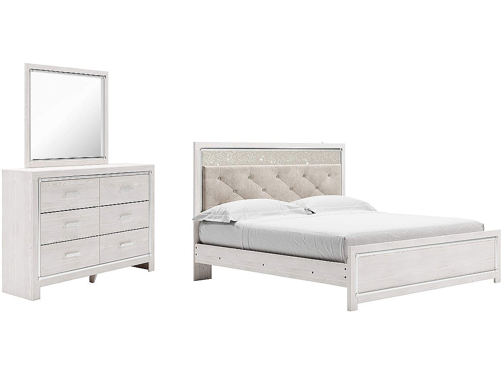 Altyra King Panel Bed, Dresser and Mirror - main image