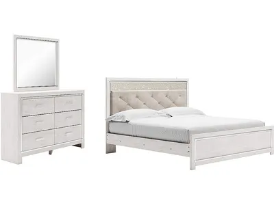 Altyra King Panel Bed, Dresser and Mirror