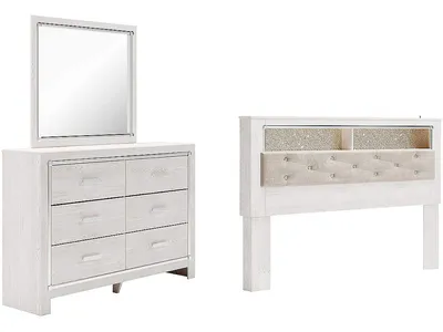 Altyra King Bookcase Headboard, Dresser and Mirror