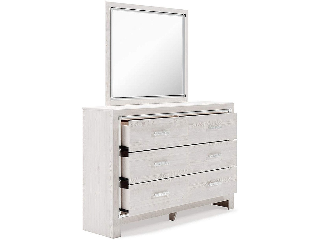 Altyra King Upholstered Storage Bed, Dresser, Mirror and 2 Nightstands - image 2