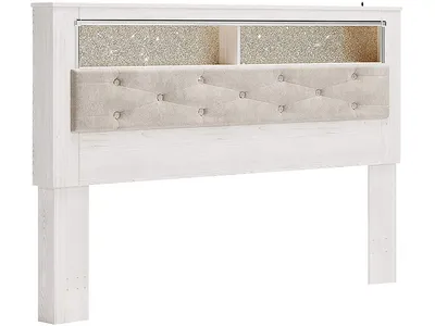 Altyra King Upholstered Panel Bookcase Headboard