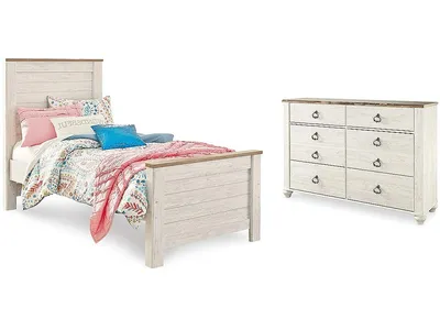 Willowton Twin Panel Bed and Dresser
