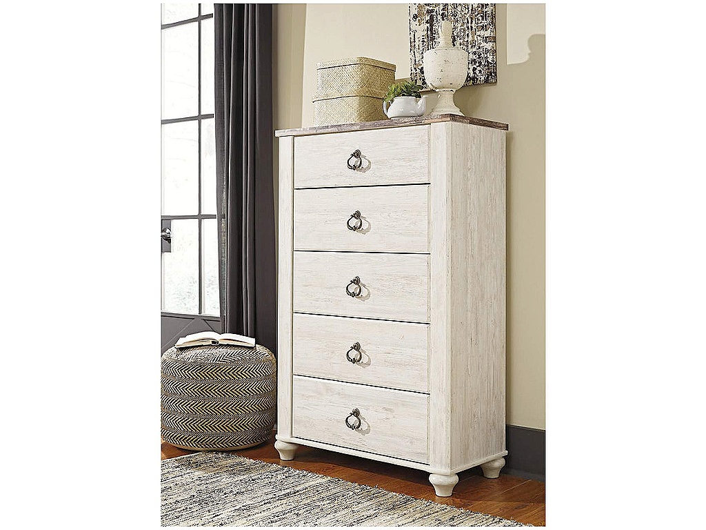 Willowton Queen Sleigh Bed, Dresser, Mirror, Chest and Nightstand - image 12
