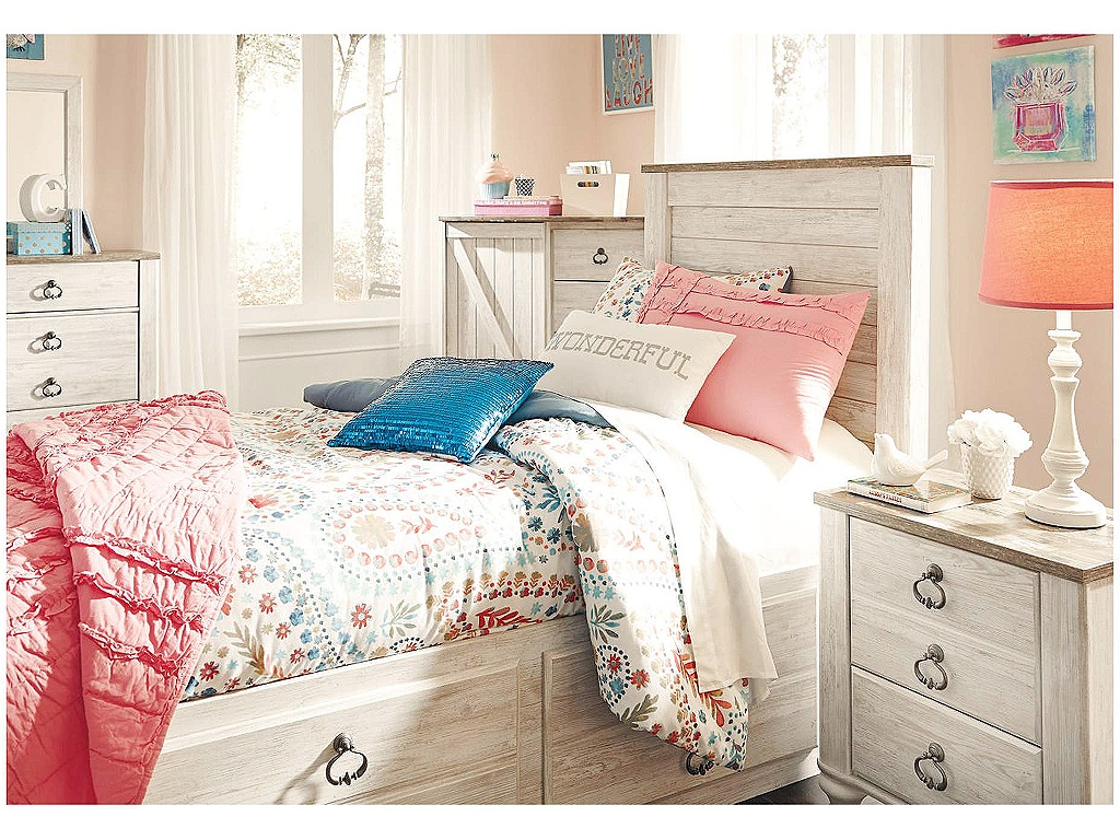 Willowton Twin Panel Bed with 2 Storage Drawers - image 3