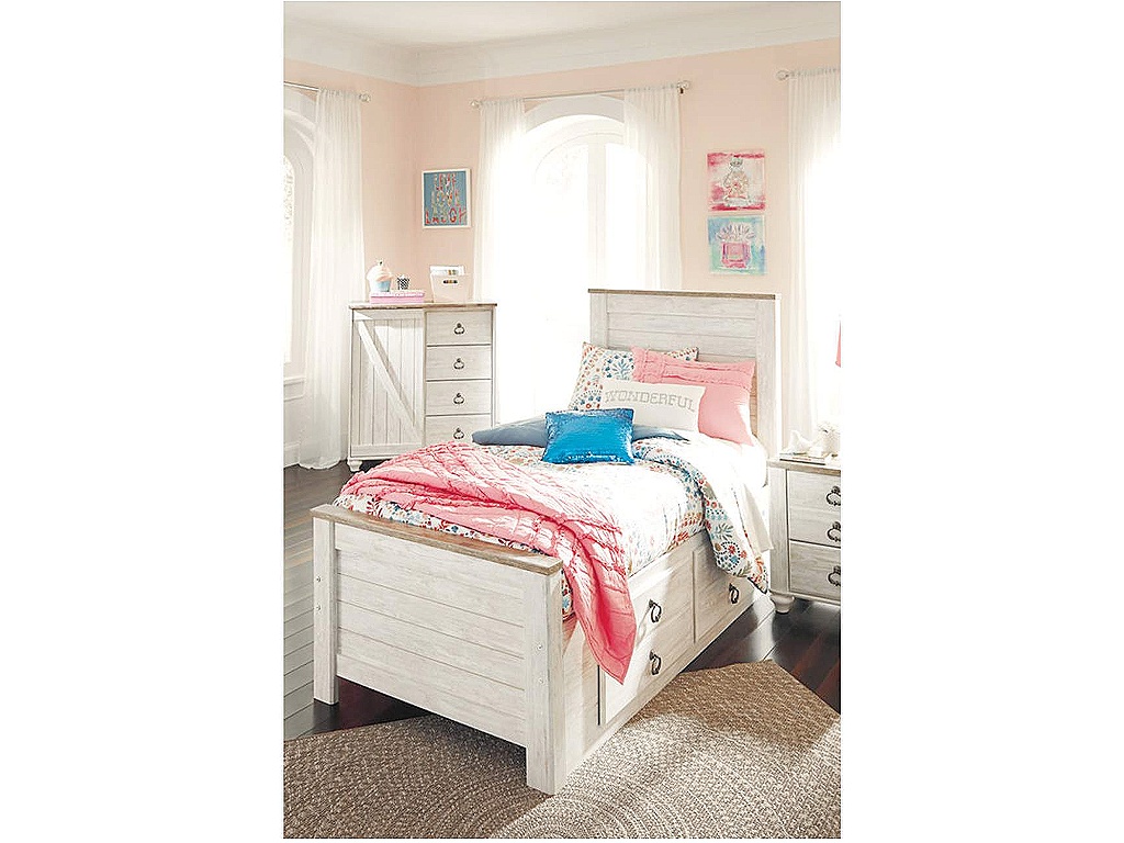 Willowton Twin Panel Bed with 2 Storage Drawers - image 4