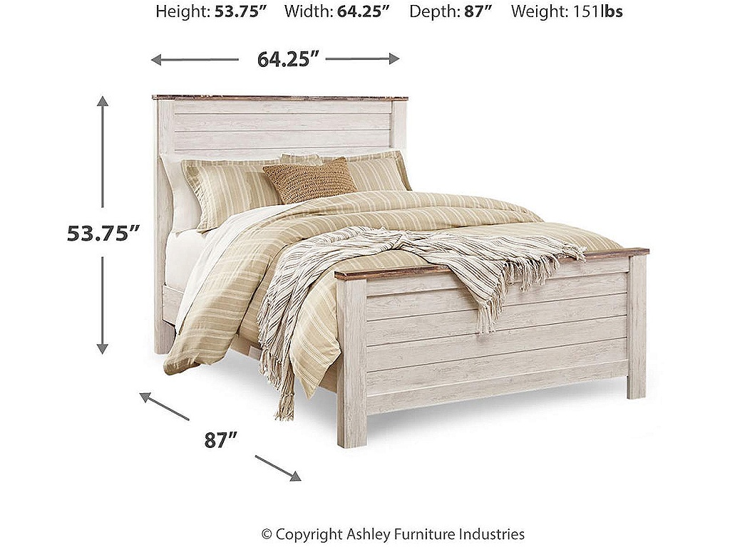 Willowton Queen Panel Bed, Dresser, Mirror, Chest and 2 Nightstands - image 10