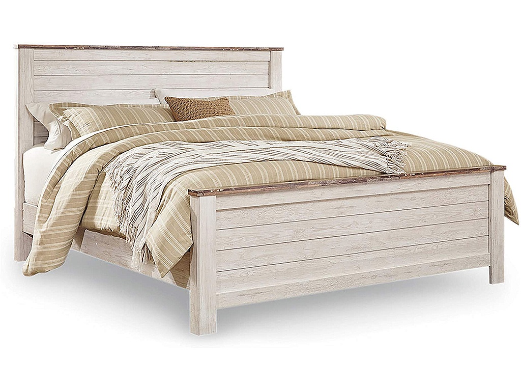 Willowton King Panel Bed, Dresser, Mirror, Chest and 2 Nightstands - image 3