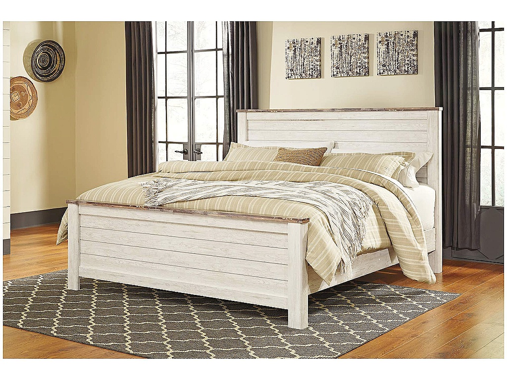 Willowton King Panel Bed, Dresser, Mirror, Chest and 2 Nightstands - image 11
