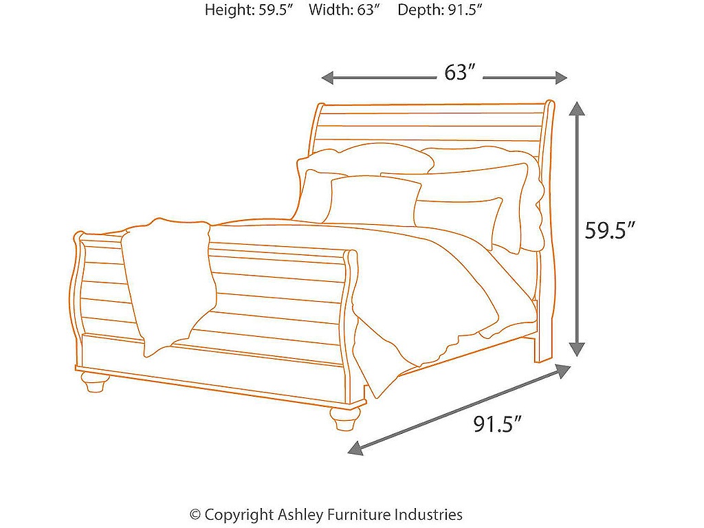 Willowton Queen Sleigh Bed - image 3