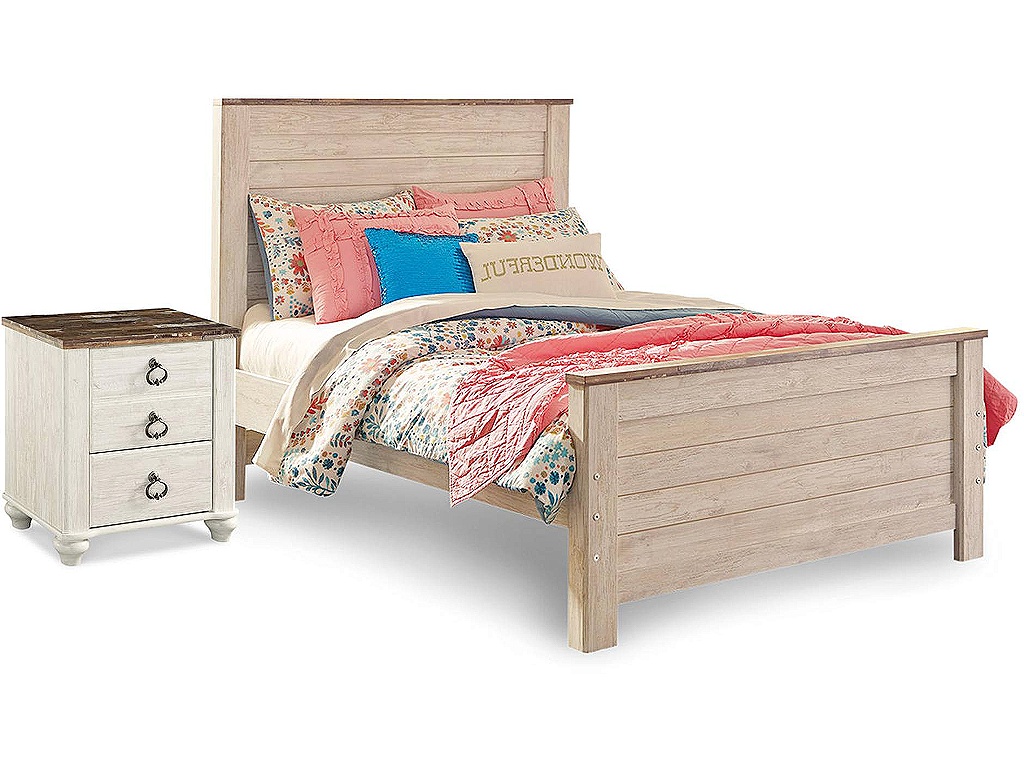 Willowton Full Panel Bed and Nightstand - main image