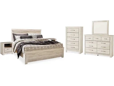Bellaby King Panel Bed, Dresser, Mirror, Chest and 2 Nightstands - Alternative View