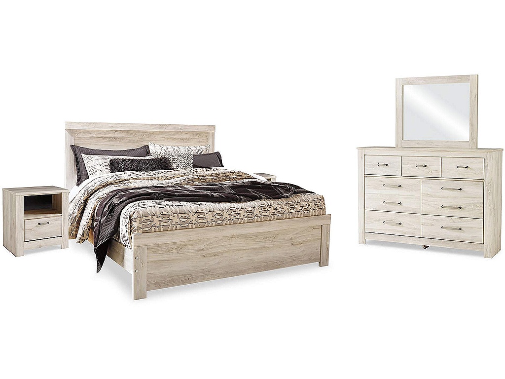 Bellaby King Panel Bed, Dresser, Mirror and 2 Nightstands - main image