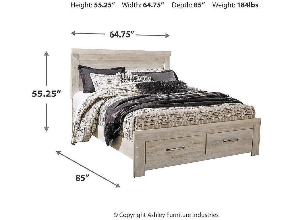 Bellaby Queen Platform Bed with 2 Storage Drawers - image 3