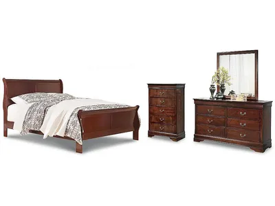 Alisdair Queen Sleigh Bed, Dresser, Mirror, and Chest