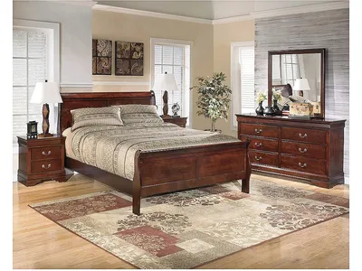 Alisdair Queen Sleigh Bed, Dresser, Mirror, and Nightstand