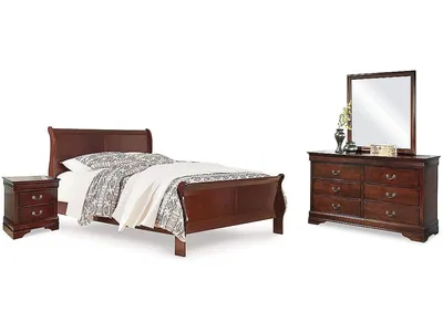 Alisdair Queen Sleigh Bed, Dresser, Mirror, and Nightstand