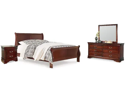 Alisdair King Sleigh Bed, Dresser, Mirror and Nightstand