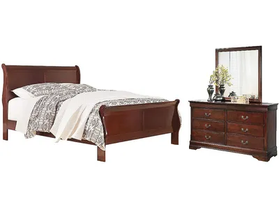 Alisdair King Sleigh Bed, Dresser and Mirror