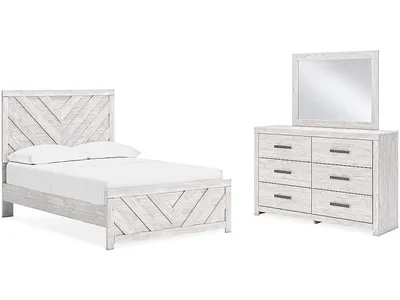 Cayboni Full Panel Bed, Dresser and Mirror