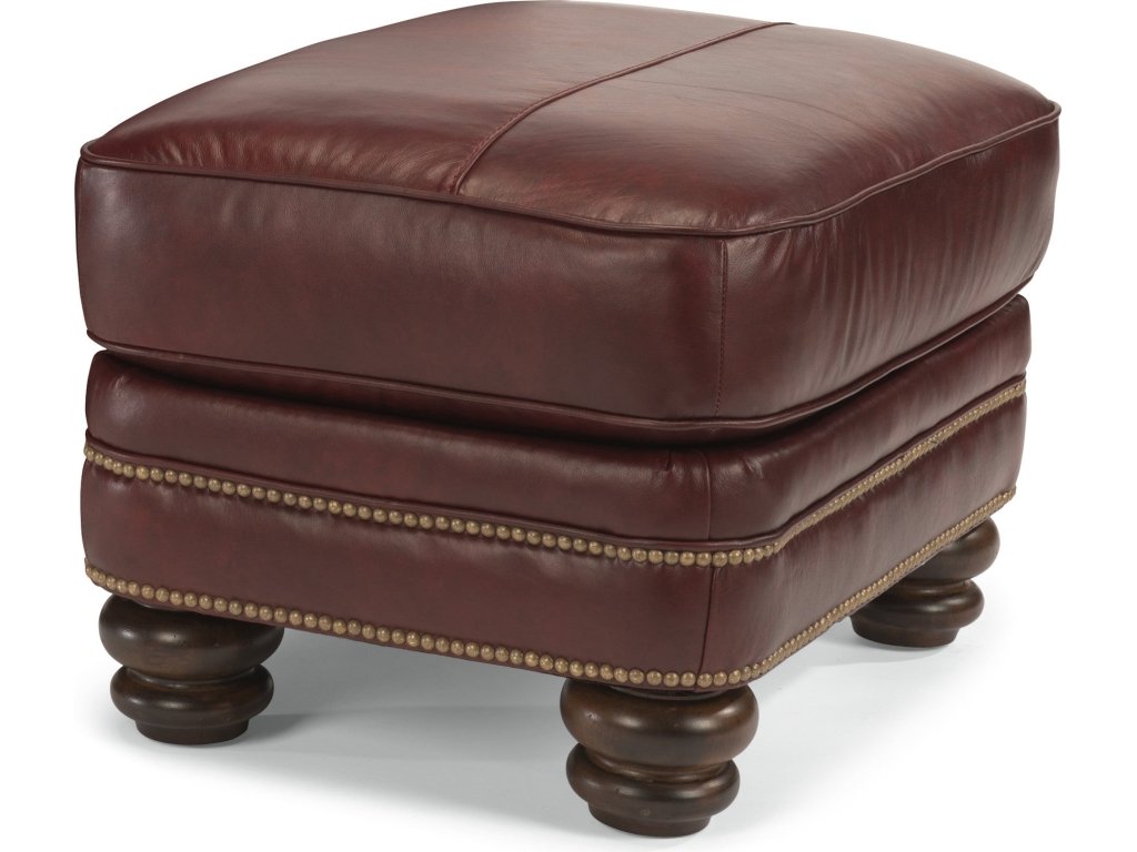Bay Bridge Leather Ottoman - main image
