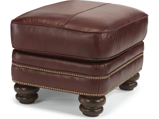 Bay Bridge Leather Ottoman