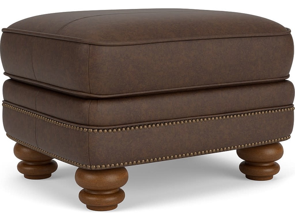 Bay Bridge Leather Ottoman - image 3