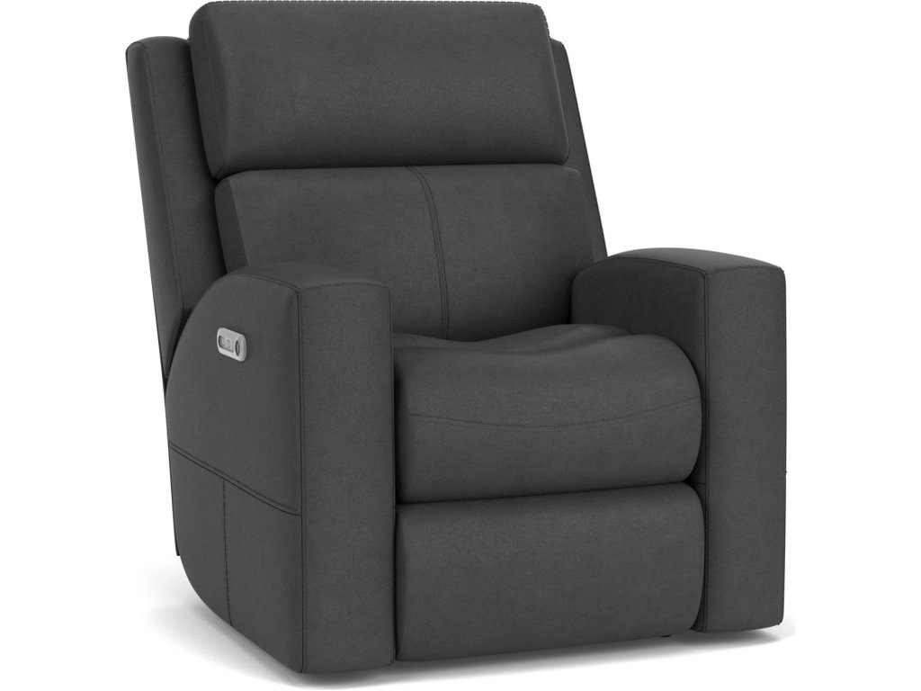 Score Leather Power Recliner with Power Headrest & Lumbar - image 4