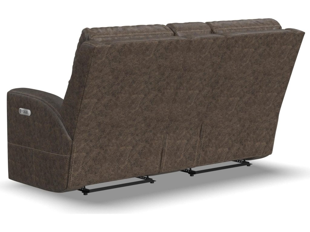 Score Leather Power Reclining Loveseat with Console & Power Headrests & Lumbar - image 11