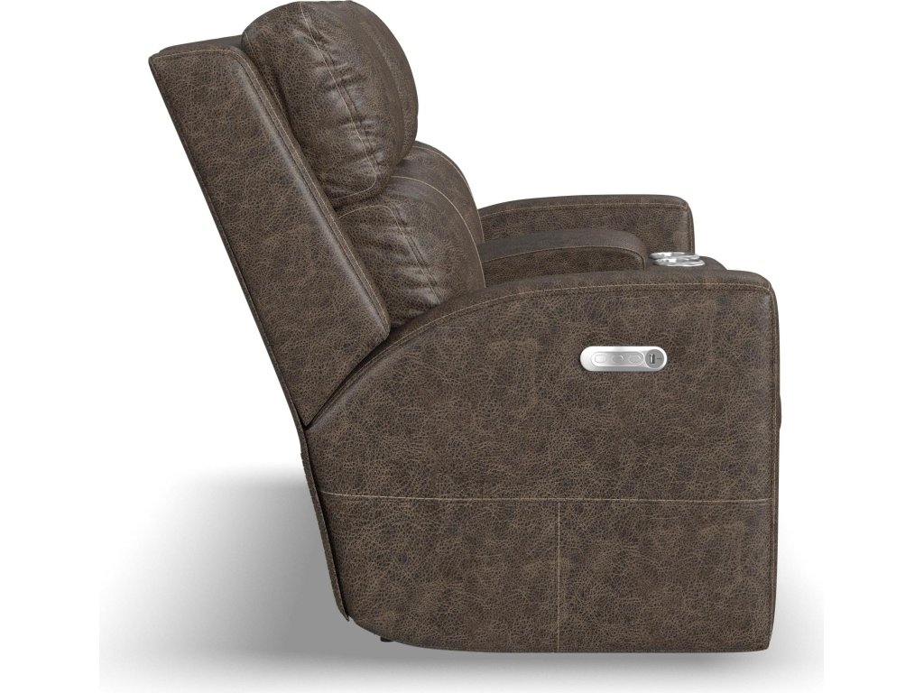 Score Leather Power Reclining Loveseat with Console & Power Headrests & Lumbar - image 3