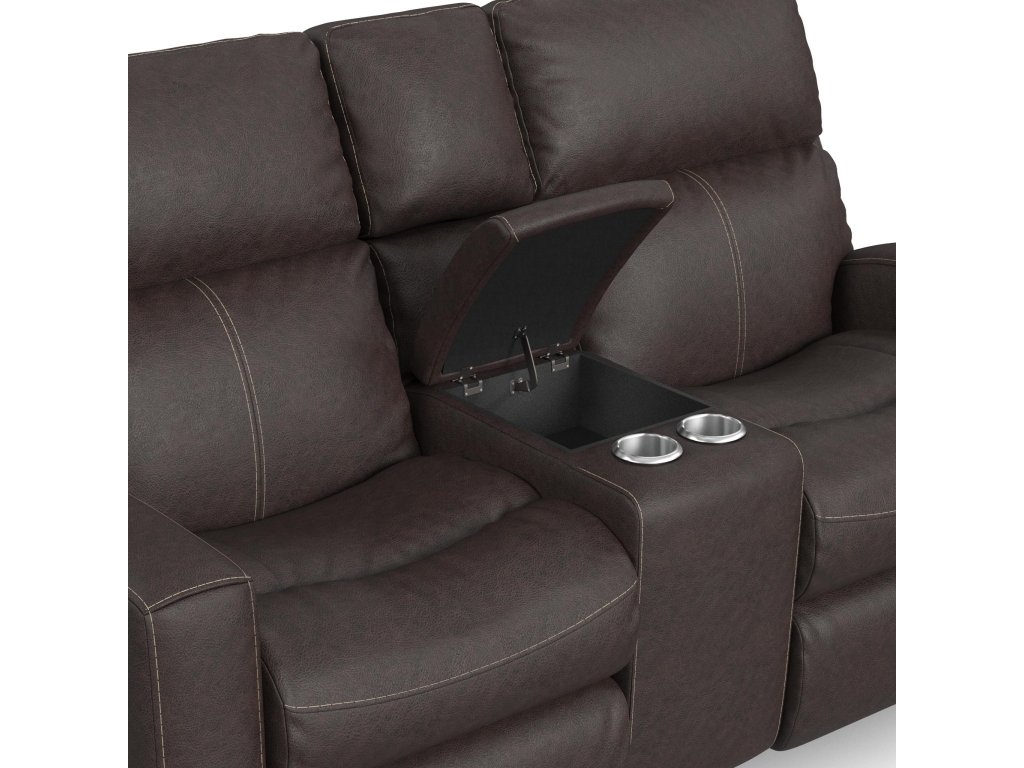 Score Leather Power Reclining Loveseat with Console & Power Headrests & Lumbar - image 8