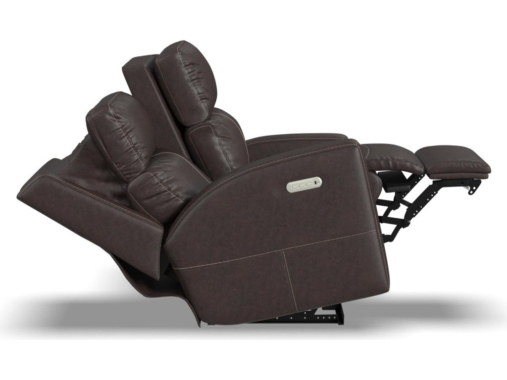 Score Leather Power Reclining Loveseat with Power Headrests & Lumbar - image 11