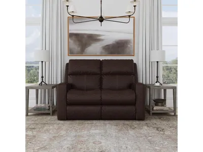 Score Leather Power Reclining Loveseat with Power Headrests & Lumbar