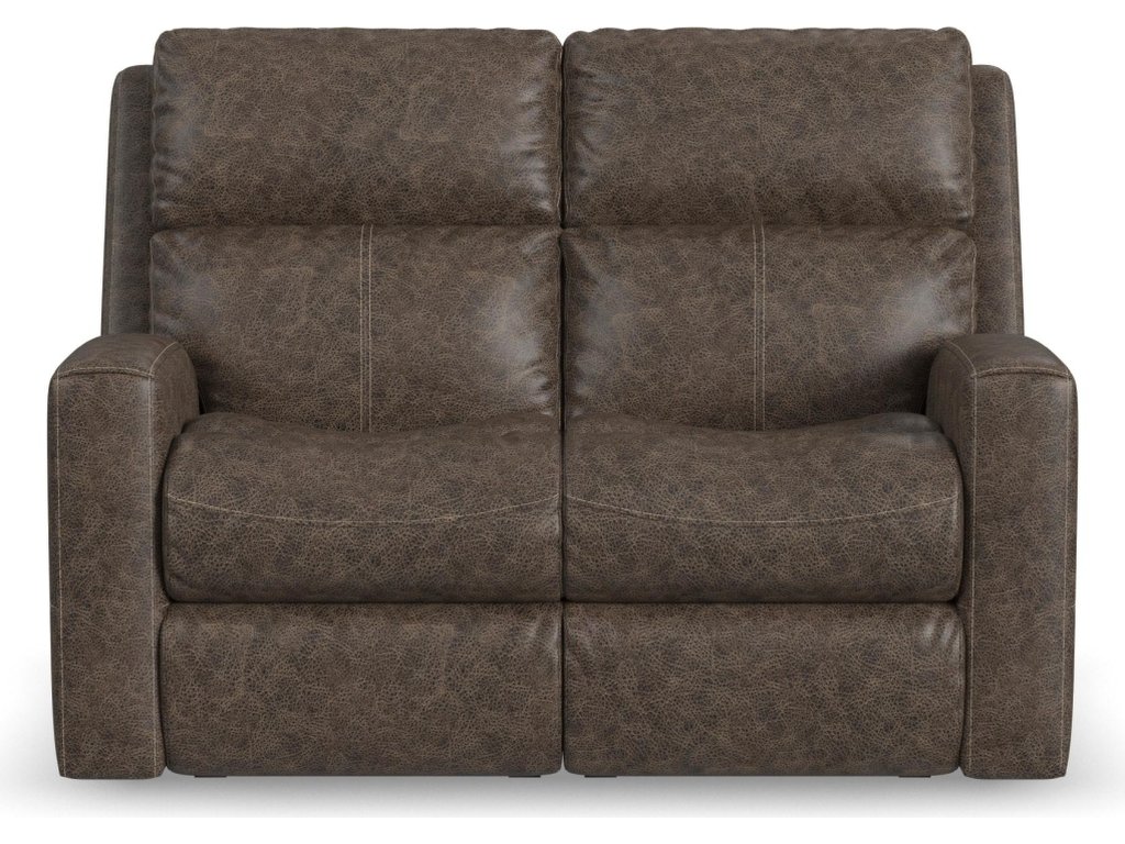 Score Leather Power Reclining Loveseat with Power Headrests & Lumbar - image 2