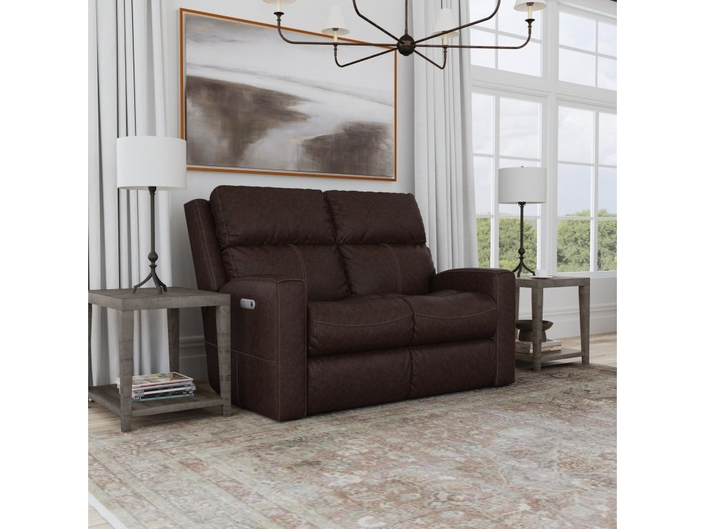 Score Leather Power Reclining Loveseat with Power Headrests & Lumbar - image 4