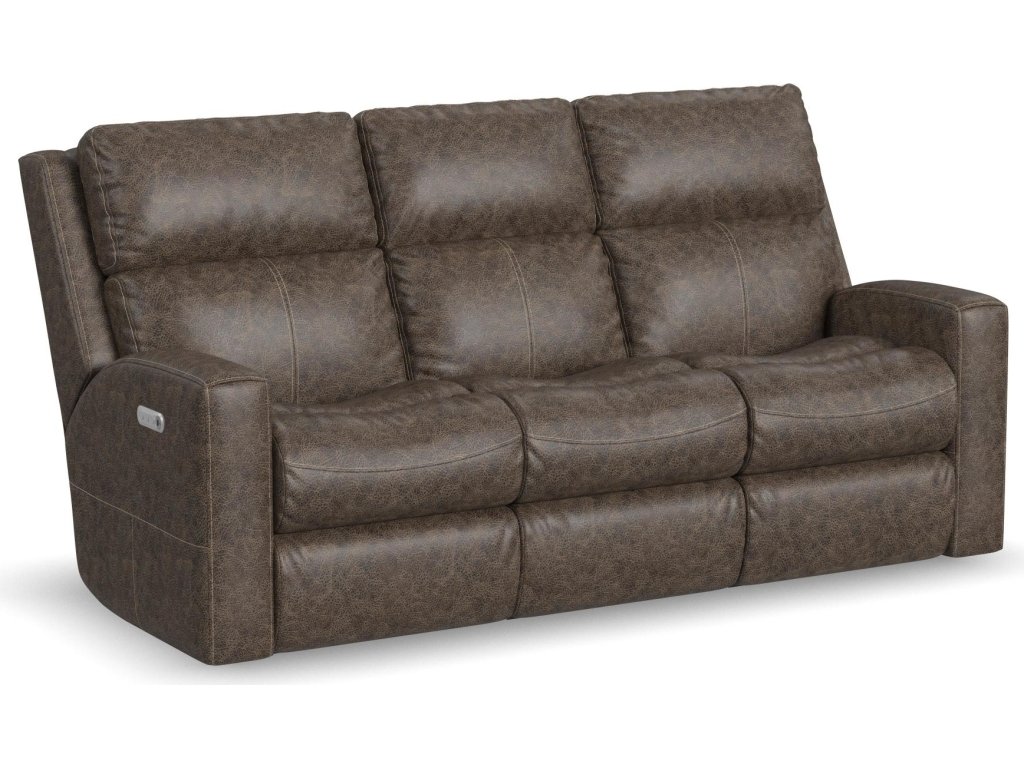 Score Leather Power Reclining Sofa with Power Headrests & Lumbar - main image