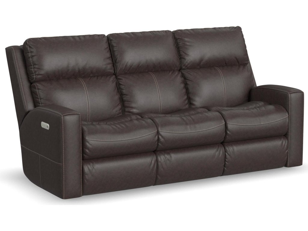 Score Leather Power Reclining Sofa with Power Headrests & Lumbar - image 5