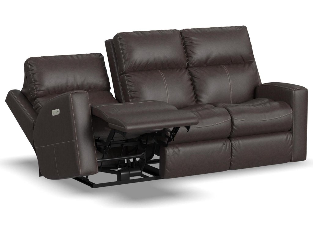 Score Leather Power Reclining Sofa with Power Headrests & Lumbar - image 8