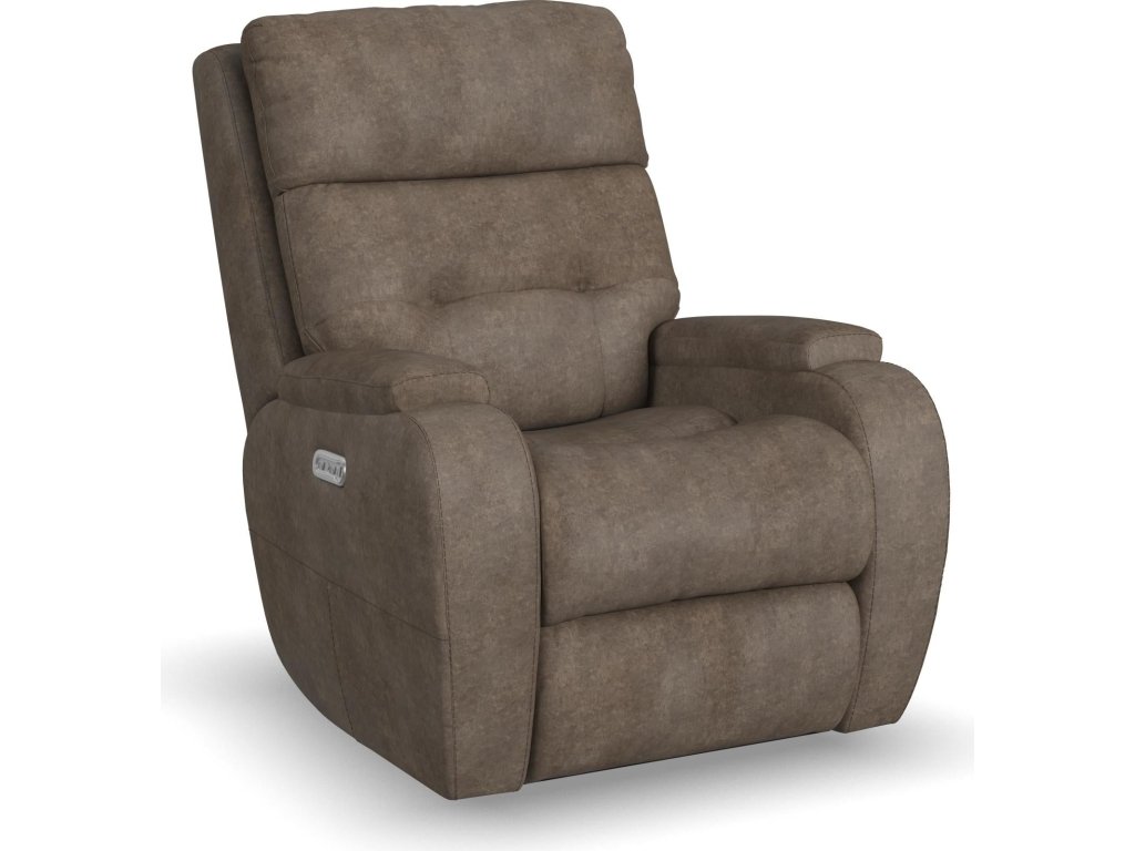 Strait Leather Power Recliner with Power Headrest - main image