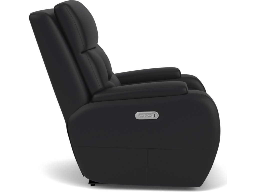 Strait Leather Power Recliner with Power Headrest - image 11