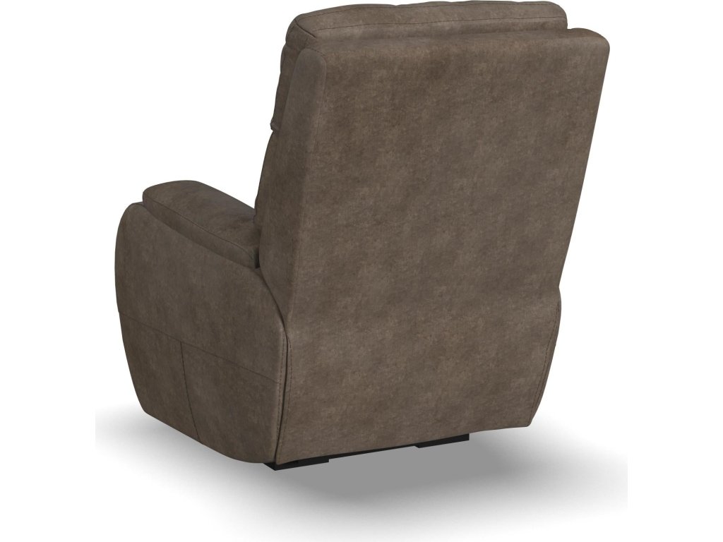 Strait Leather Power Recliner with Power Headrest - image 12