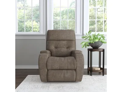 Strait Leather Power Recliner with Power Headrest