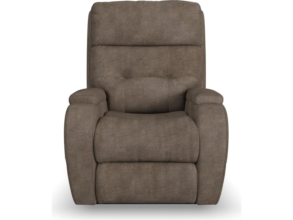 Strait Leather Power Recliner with Power Headrest - image 2