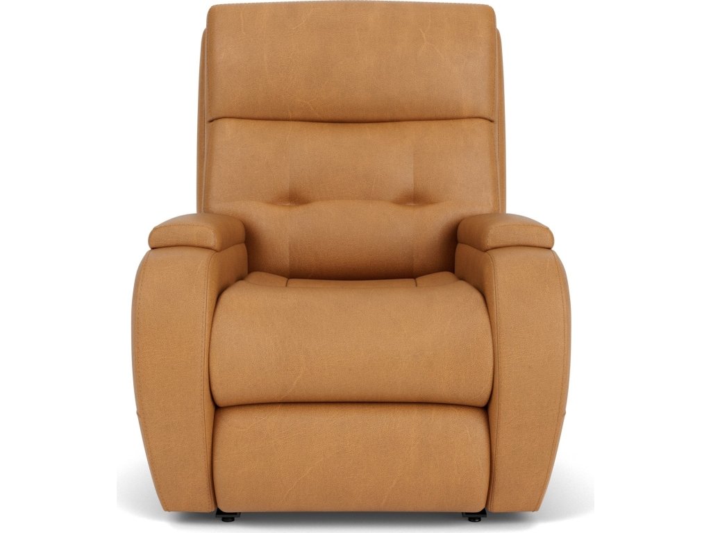 Strait Leather Power Recliner with Power Headrest - image 6