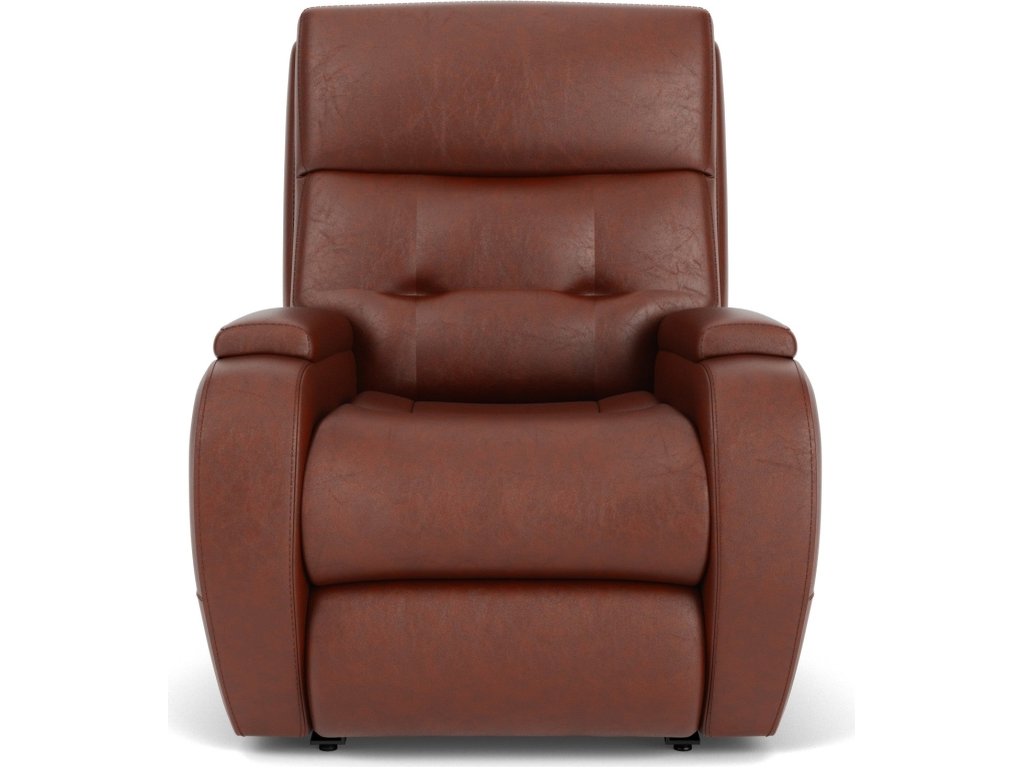 Strait Leather Power Recliner with Power Headrest - image 7