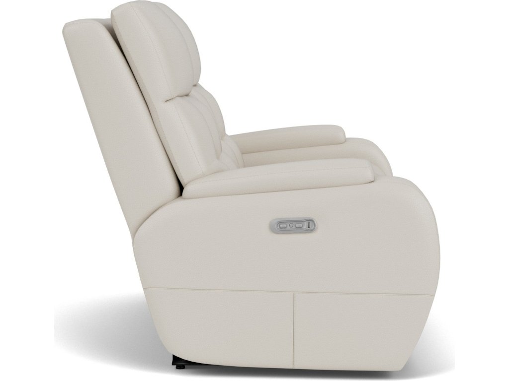 Strait Leather Power Reclining Loveseat with Power Headrests - image 9